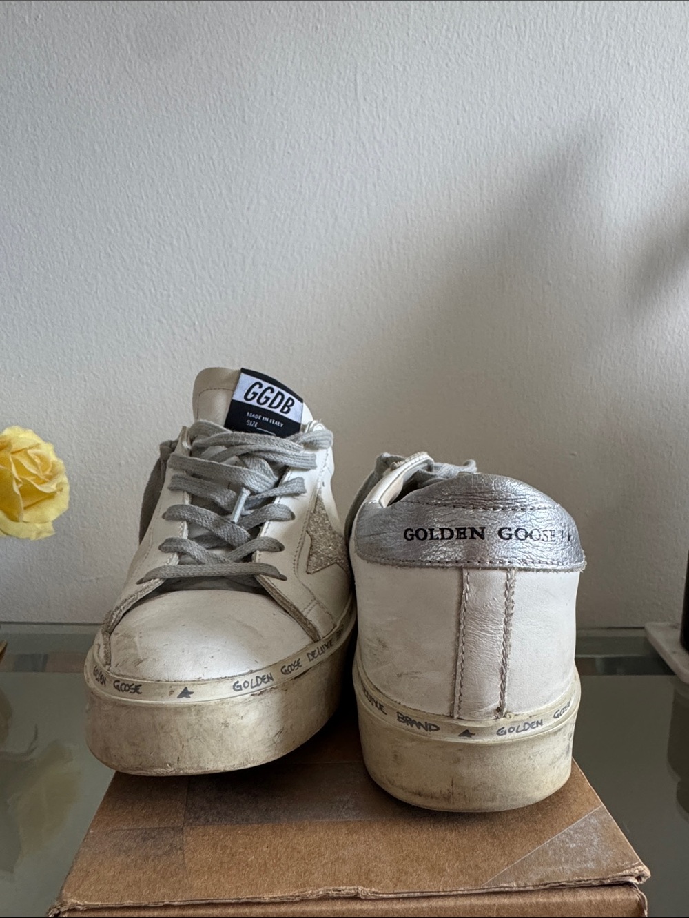 Golden Goose women’s White & Silver Superstar Sneakers